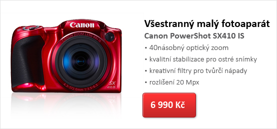 Digitální kompakt Canon PowerShot SX410 IS čeverný černý