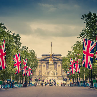 Buckingham Palace from The Mall, London, UK