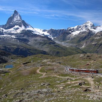 Gornergrat Bahn s výhledem na Matterhorn