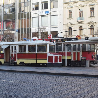 Tramvaj na Václavském náměstí