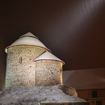Rotunda sv. Kateřiny ve sněhové peřině