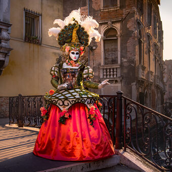 Itálie. Benátky karneval 2023