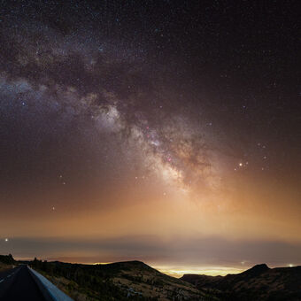Noční obloha nad Pico do Arieiro
