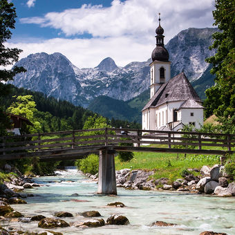 Die Kirche im Ramsau bei Berchtesgaden