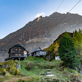 Horská chata v Alpách