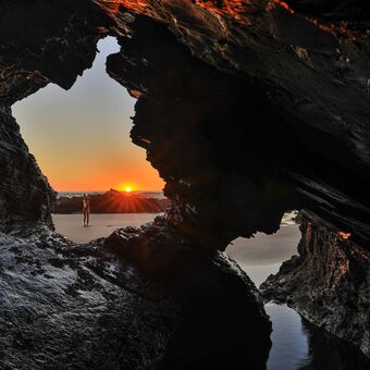 Cave sunset