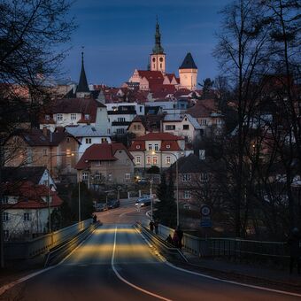 Za soumraku do Tábora přes Švehlův most nad Lužnicí