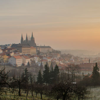 Zimní ráno v Praze