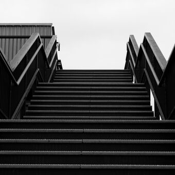 Černobílé schody