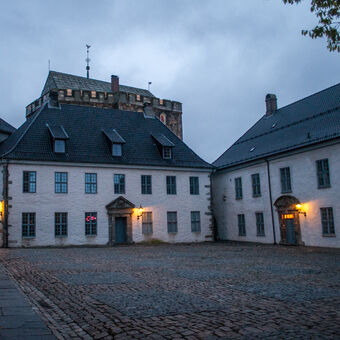 Hrad Bergenhus Fortress v Norsku