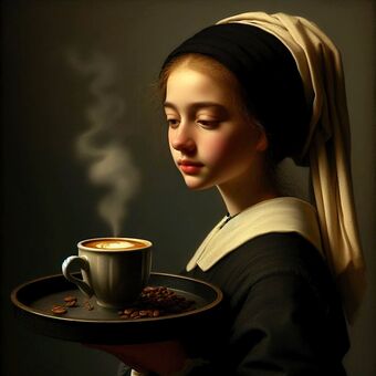 Dívka s kávou