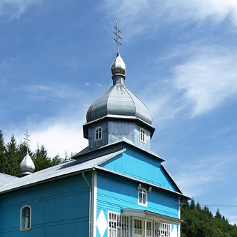 Ukrajinské kopce a kostoly