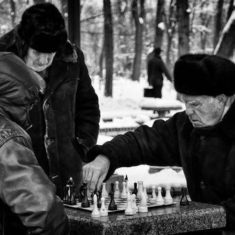 Шахматы под снегом