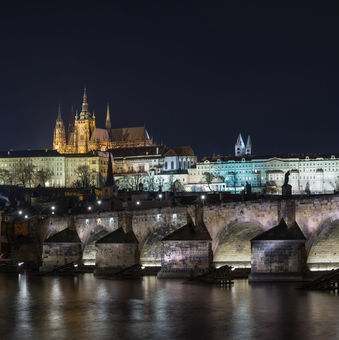 Zimní panorama Praha