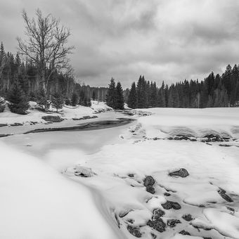 zima na Modravě-Roklanský potok