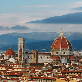 Výhled na Florencii z piazza Michelangelo