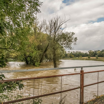 Palhanecký splav - řeka Moravice.
