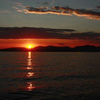 západ slunce - Lago di Garda