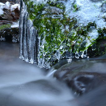 Rešovské vodopády v zimě