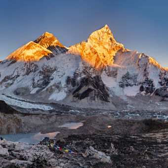 Západ slunce nad Everestem
