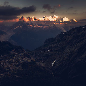 Večerní Mont Blanc