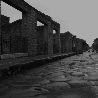 Ponuré ráno v Pompejích