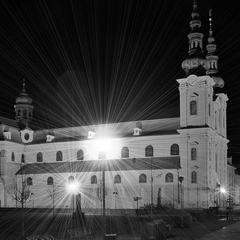 Noční bazilika Velehrad