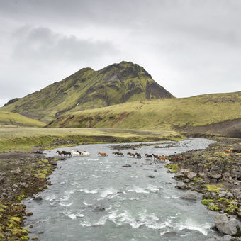 Přes islandskou řeku
