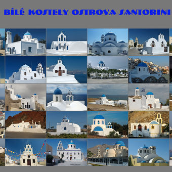 Bílé kostely ostrova Santorini