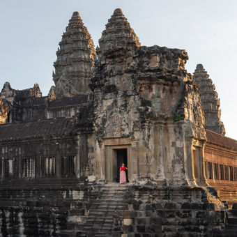 V chrámu Angkor Wat