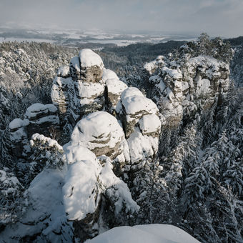 Po třech letech přišel sníh do Českého ráje