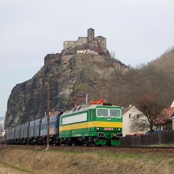 Lokomotiva 163 035-9 v Ústí nad Labem-Střekov dne 19.března 2022
