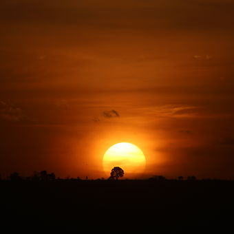 Západ slunce v Africe..