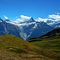 Vrcholy Bernských alp...Wetterhorn (3701m) a Schreckhorn (4078m)
