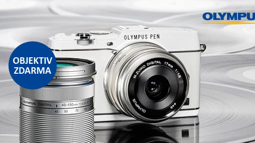Olympus PEN E-P5 s teleobjektivem 40-150mm zdarma