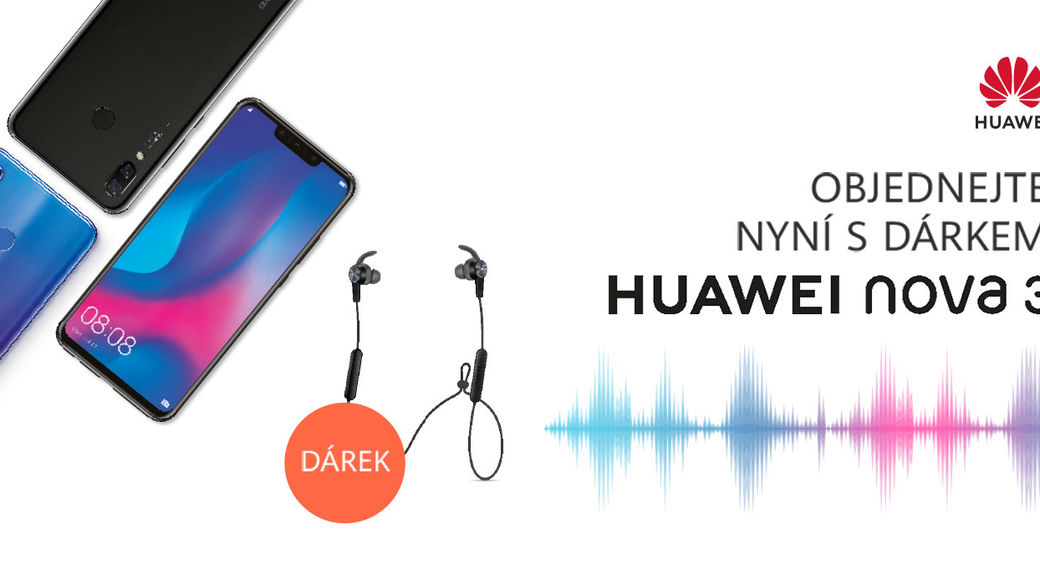 Představení mobilního telefonu Huawei Nova 3 + sluchátka zdarma