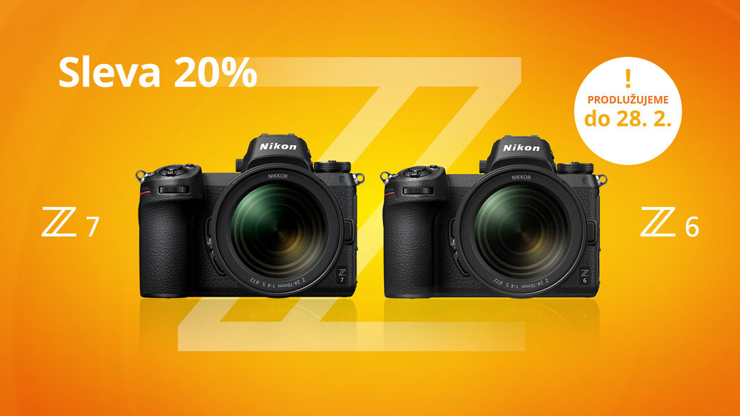 MEGAslevy 20% na Nikon Z6 a Z7 - ušetřete až 22 000 Kč - PRODLUŽUJEME
