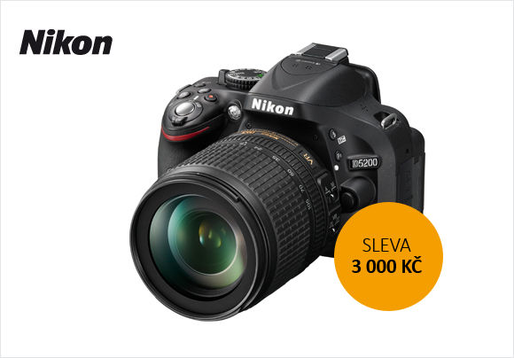 Sleva 3 000 Kč na Nikon D5200 + 18-105 mm VR a další slevy od Nikonu!