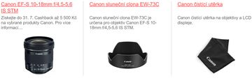 Canon EF-S 10-18mm f/4,5-5,6 IS STM + EW-73C + utěrka | Megapixel