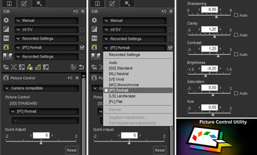 Zpětné nastavení obrazových profilů v originálním editoru výrobce (Software Nikon NX-D) | Megapixel