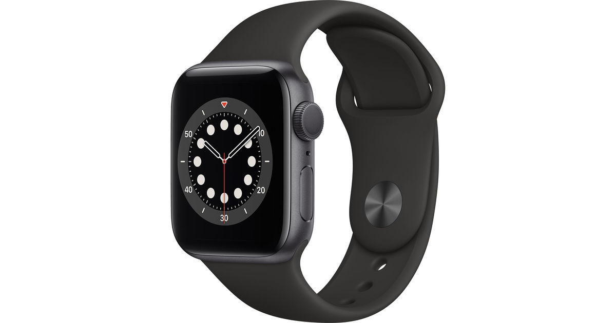 Apple Watch Series 6 40mm vesmírně šedý hliník s černým sportovním