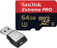 SanDisk Micro SDXC 64GB Extreme Pro 275 MB/s Class 10 UHS-II U3 + USB 3.0 čtečka