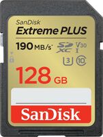 SanDisk SDXC 128GB Extreme Plus 190MB/s Class 10 UHS-I U3 V30