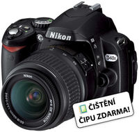 Nikon D40X + AF-S 18-55 mm II DX + AF-S 55-200 mm DX VR + 4GB SD karta class 6!