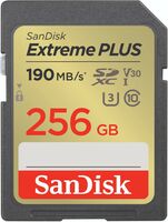 SanDisk SDXC 256GB Extreme Plus 190MB/s Class 10 UHS-I U3 V30