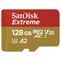 SanDisk Micro SDXC 128GB Extreme 190 MB/s A2 Class 10 UHS-I U3 V30