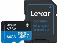 Lexar microSDXC 64GB 633x Professional Class 10 UHS-I U3 A1 (V30)