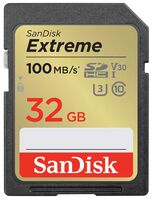 SanDisk SDHC 32GB Extreme 100MB/s Class 10 UHS-I U3 V30