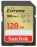 SanDisk SDXC 128GB Extreme 180MB/s Class 10 UHS-I U3 V30