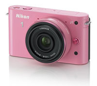 Nikon 1 J1 růžový + 10-30 mm + 30-110 mm